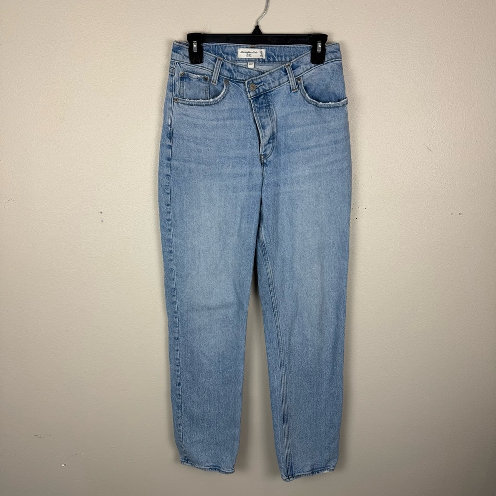 Abercrombie & Fitch The Dad High Rise Crossover Jeans Size 27 4 Long Curve Love
